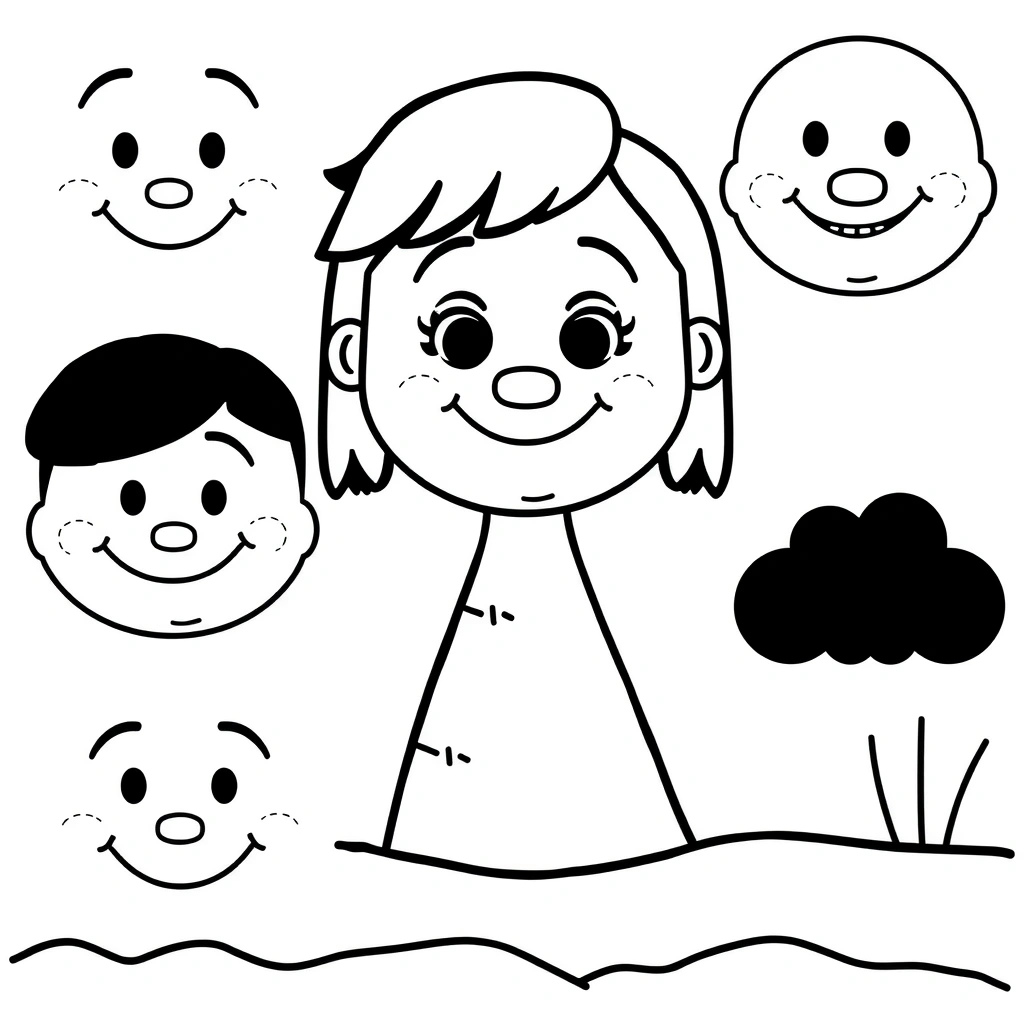 Kolorowanka adaptowana — grube kontury - Kolorowanki - Dzień Kolorowanek