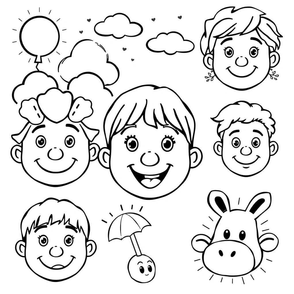 Kolorowanka adaptowana — grube kontury - Kolorowanki - Dzień Kolorowanek