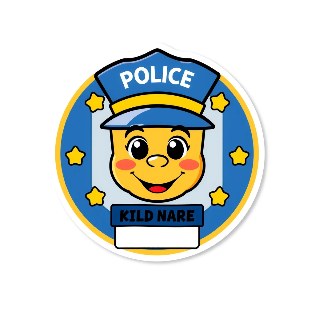 Naklejka/odznaka — projekt do wydruku - Szablony - Dzień Policjanta