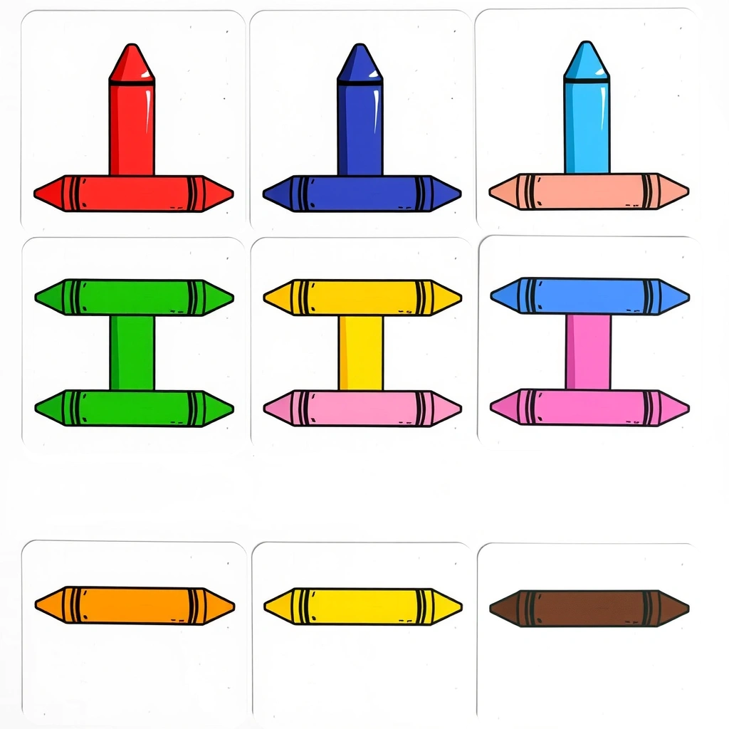 Karty kolorów — duże kredki - Szablony - Dzień Kredki