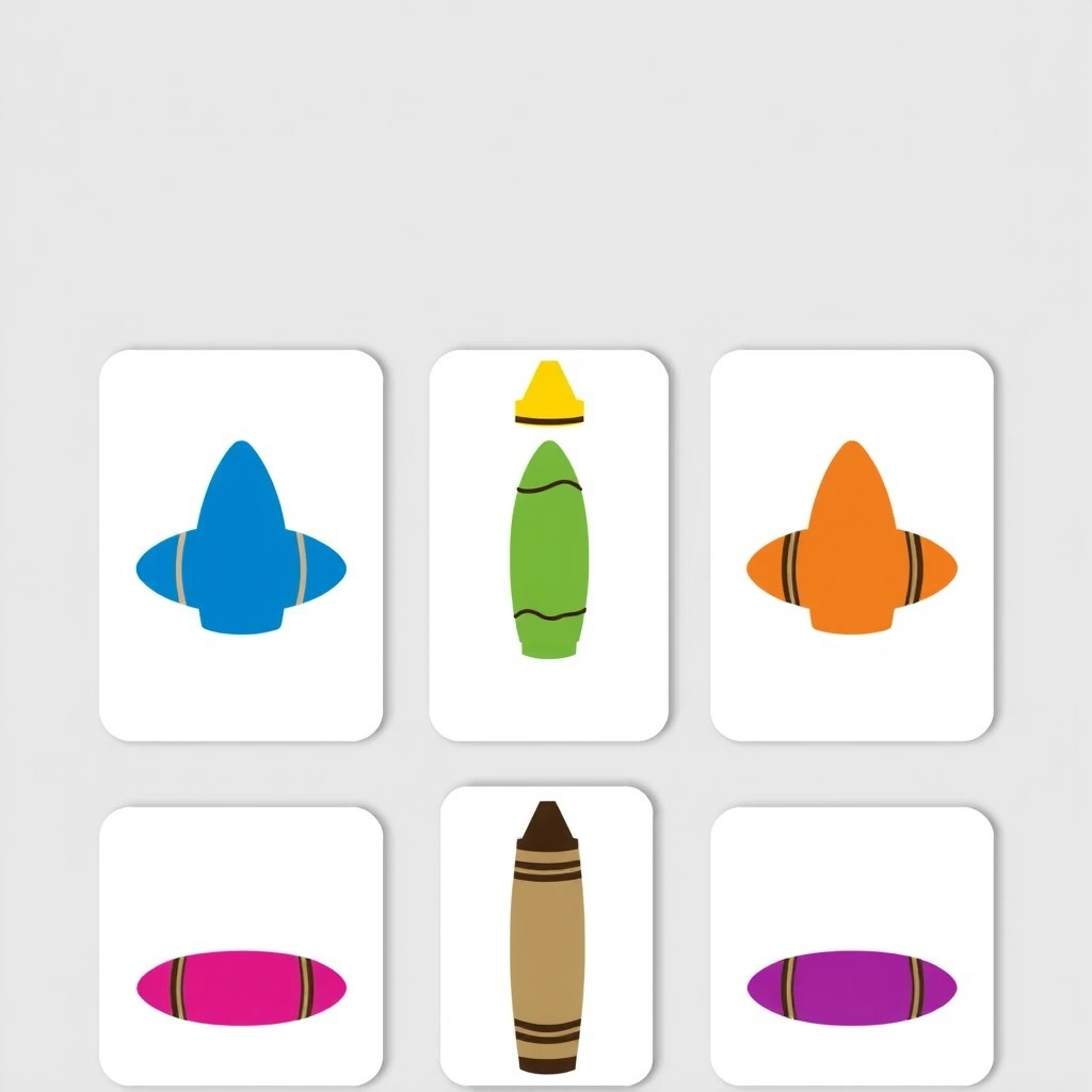 Karty kolorów — duże kredki - Szablony - Dzień Kredki