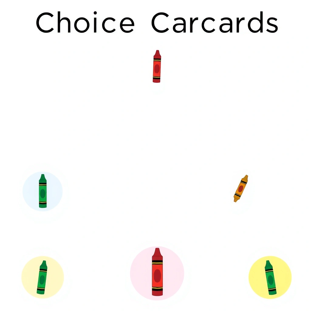 Karty wyboru ulubionej kredki - Szablony - Dzień Kredki