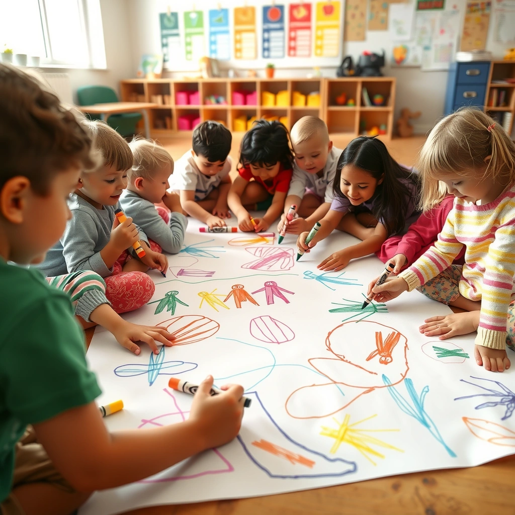 Mural kredek — wspólne malowanie - Materiały - Dzień Kredki