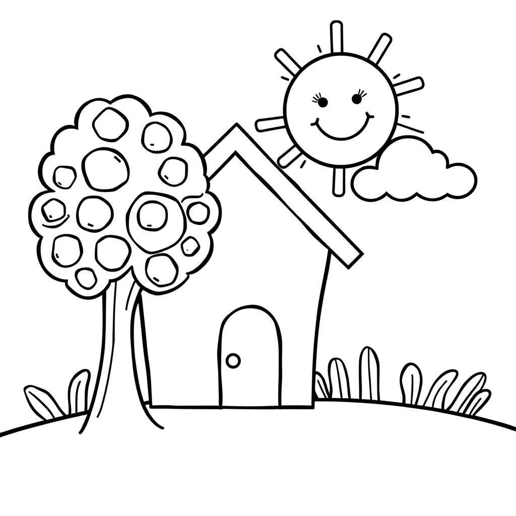 Strona do kolorowania — duże kształty - Kolorowanki - Dzień Kredki