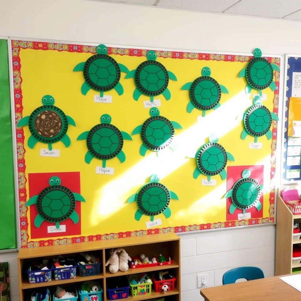 Galeria prac — ekspozycja w sali - Materiały - Dzień Żółwia