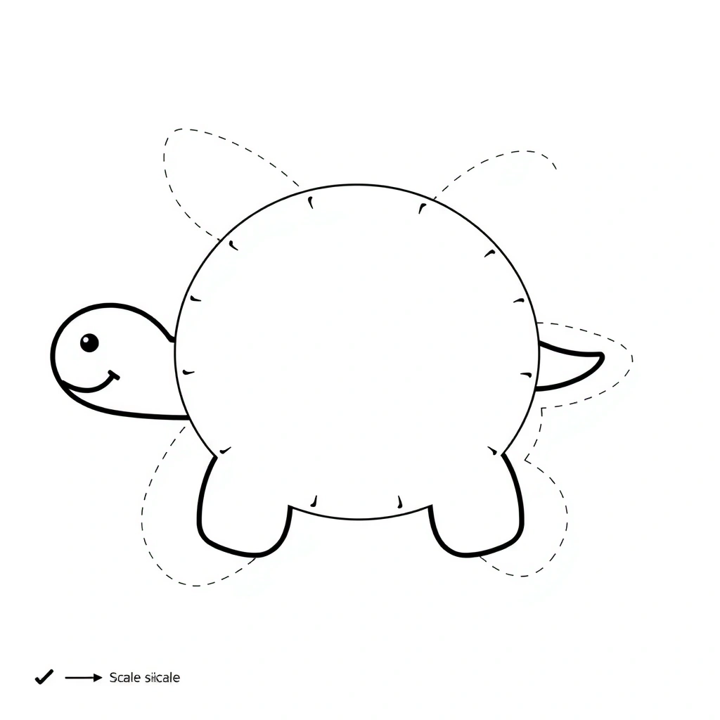 Szablony: głowa i nóżki żółwika - Szablony - Dzień Żółwia