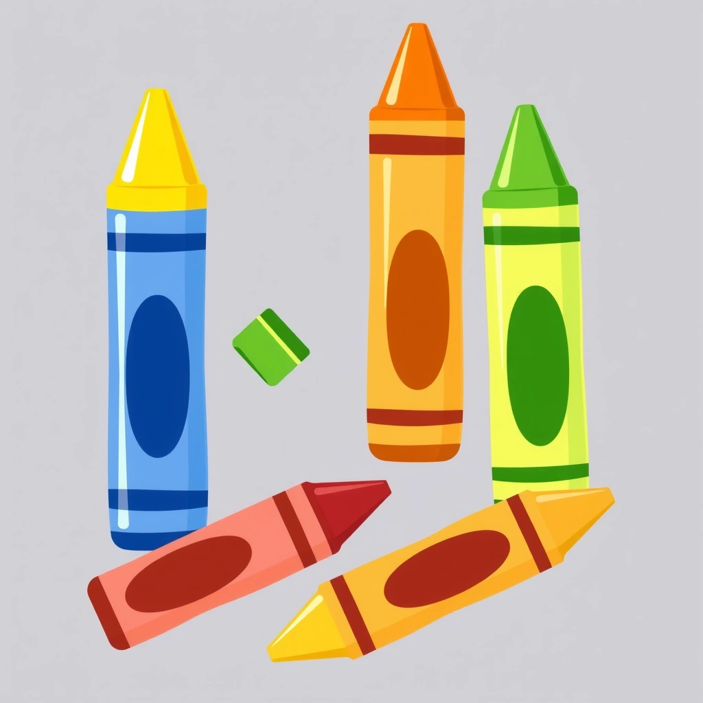 Duże kredki do pokazania - Szablony - Dzień Kredki