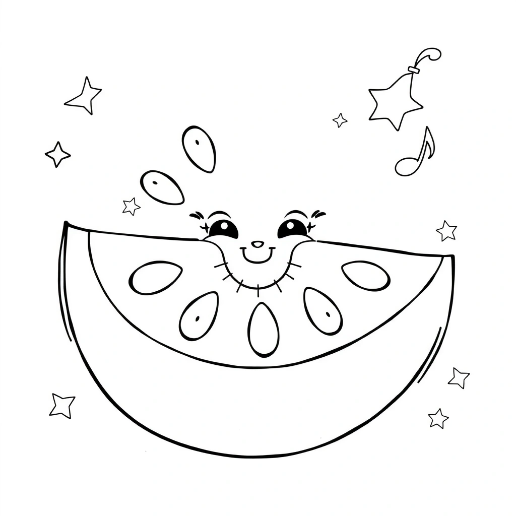 Kolorowanka: Arbuzowy plaster - Kolorowanki - Dzień Arbuza