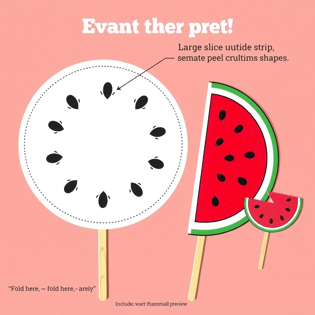 Szablon kartonowego arbuza do wycięcia - Szablony - Dzień Arbuza