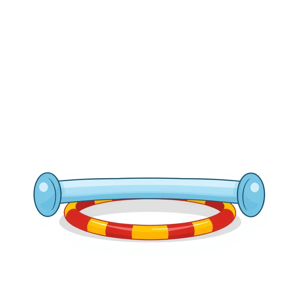 Naklejki/znaczniki hula-hoop i belka równowagi (szablon) - Szablony - Dzień Sportu