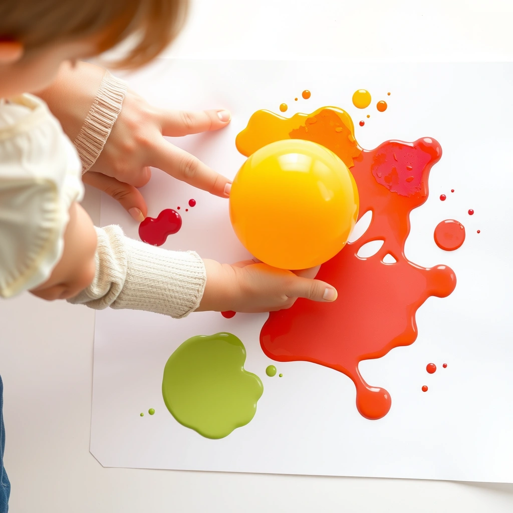 Zdjęcie: Odbitki piłką — warsztat plastyczny - Materiały - Dzień Piłkarza