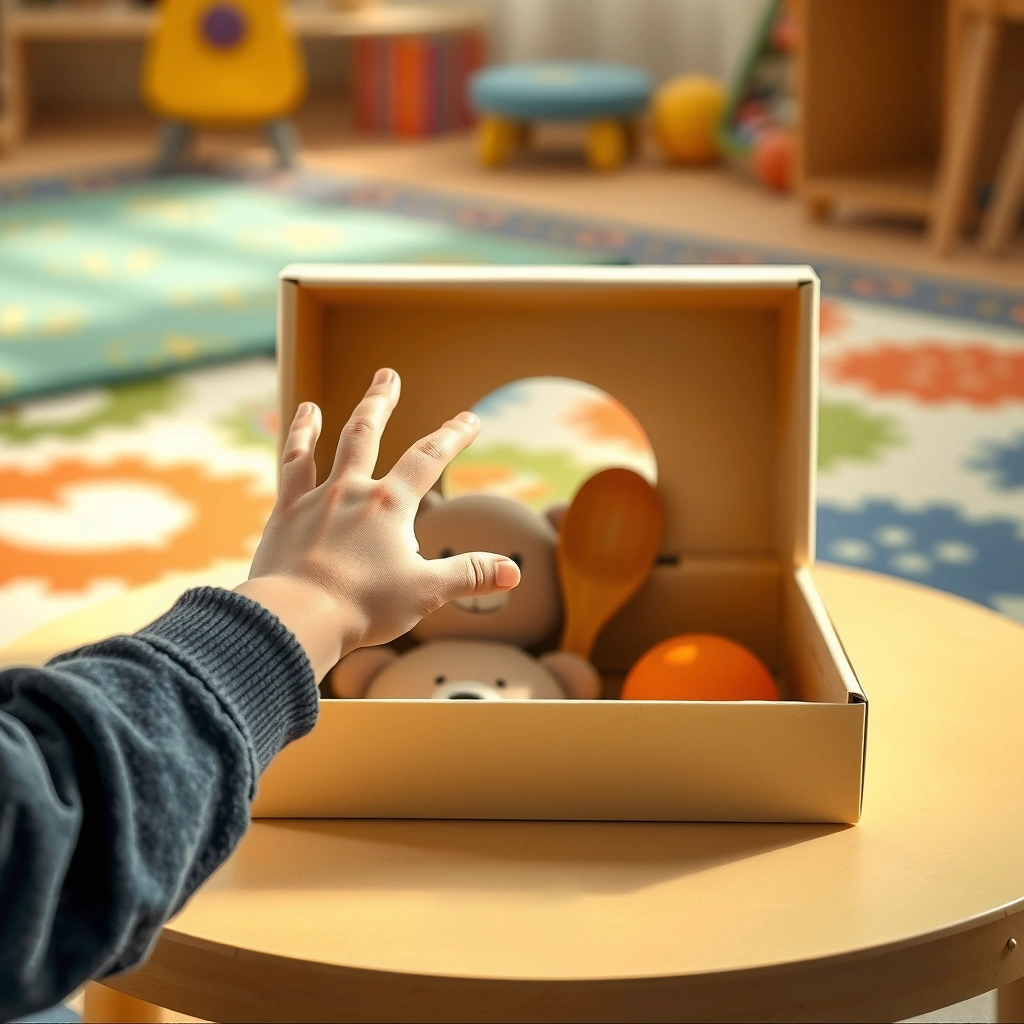 Pudełko tajemnic — ujęcie z dłonią - Materiały - Andrzejki